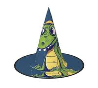 LKTPSKQRY Women's Witch Hat Oversized Witches Hats Cartoon crocodile Halloween Wizard Hat Party Cosplay Costume Accessory