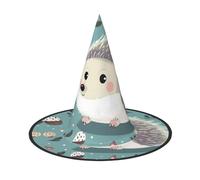 LKTPSKQRY Women's Witch Hat Oversized Witches Hats Cute cartoon hedgehog Halloween Wizard Hat Party Cosplay Costume Accessory