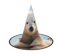 LKTPSKQRY Women's Witch Hat Oversized Witches Hats cute polar bear animals Halloween Wizard Hat Party Cosplay Costume Accessory