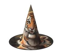 LKTPSKQRY Women's Witch Hat Oversized Witches Hats Cute tiger Halloween Wizard Hat Party Cosplay Costume Accessory