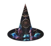 LKTPSKQRY Women's Witch Hat Oversized Witches Hats Dream Catcher Halloween Wizard Hat Party Cosplay Costume Accessory