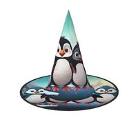 LKTPSKQRY Women's Witch Hat Oversized Witches Hats Five cute penguins Halloween Wizard Hat Party Cosplay Costume Accessory
