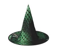 LKTPSKQRY Women's Witch Hat Oversized Witches Hats Green Snakeskin Halloween Wizard Hat Party Cosplay Costume Accessory
