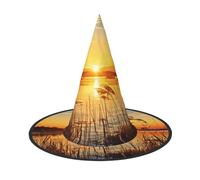 LKTPSKQRY Women's Witch Hat Oversized Witches Hats Reeds by the river Halloween Wizard Hat Party Cosplay Costume Accessory