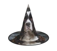 LKTPSKQRY Women's Witch Hat Oversized Witches Hats Spaniel On The Sofa Halloween Wizard Hat Party Cosplay Costume Accessory