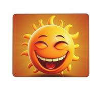 LKTPSKQRY Yellow Sun Mouse Pad with Stitched Edge, Comfortable Mouse Pads with Non-Slip Rubber Base Gaming Mouse Mat Washable Mousepads Computers Laptop Desk Accessories for Office 7.9 x 9.5 in