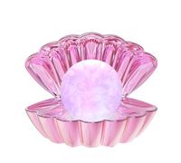 LKUA Shell Pearl Beach Themed Night Light, RGB 8 Colors Changing Mood Shell Pearl Lamps, Bedside LED Clamshell Portable Night Lights for Bar (Electroplating Powder)