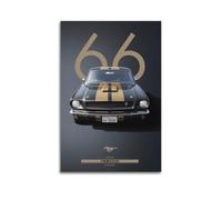 LKUHG Car Poster 1966 Ford Mustang Shelby GT350 Poster Decorative Painting Canvas Wall Posters And Art Picture Print Modern Family Bedroom Decor Posters 16x24inch(40x60cm)