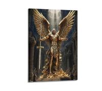 LKUHG Jesus Christ Poster Archangel St Gabriel St Michael Poster Decorative Painting Canvas Wall Posters And Art Picture Print Modern Family Bedroom Decor Posters 12x18inch(30x45cm)