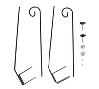 LKUREASDR 2pcs Heavy Duty Clamp On Deck Hook, Adjustable Bird Feeder Hanger for Railings, Rustproof Iron Deck Hanger for Planters Lanterns Wind Chimes, 31.5in Outdoor Hanging Hook