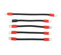 LKUREASDR 5PCS 4 Gauge Cart Battery Cables Pure Copper Wiring Kit with Tinned Copper Hex Terminals for 36V 48V DC AC Carts Universal Heavy Duty Battery Cable Set (Type C)