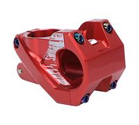 LKUREASDR Aluminium Alloy Short Handlebar Stem, Bike Cycling Accessory, Hollow Design for Mountain Bike, 50mm Length with Matte Finish, 31.8 * 28.6 Compatibility for Enhanced Contro (Red)