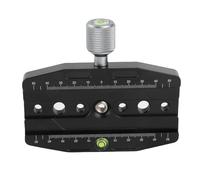 LKUREASDR Camera Quick Release Clamp for Arca Swiss Style Plate, Universal Tripod Quick Change Seat with 1/4in and 3/8in Screw Holes, Dual Bubble Levels and Accuracy Scale, Aluminum Alloy Qu