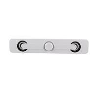 LKUREASDR Computer Laptop Speaker, Professional 2.0 Channel Desktop Speaker with 3.5mm Universal Jack, Dual Drivers and Bass Vibration for Notebook PC, Compact Black or White (White)