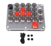 LKUREASDR One Handed Macro Mechanical Keyboard, 21 Keys Programmable Gaming Keypad with Red Switch and Knob, USB C BT Connection Portable Professional Keyboard for Gamers and