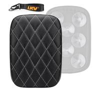 LKV 10.63 ″ Motorcycle Rear Passenger Seat Pillion Cushion Pad with 8 Suction Cups Stitching White Line Replacement for Harley Sportster 883 1200 Dyna Bobber Custom Chopper