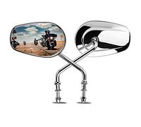 LKV Rear View Mirrors 360 Degree Long Stem Glide Side Mirrors Compatibale with Road King Street Electra Glide Road Glide Dyna Softail 1982-2022