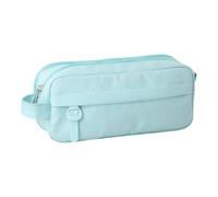 Lkvent Pen case Large Capacity Pencil Pouch Double Layer Zipper Pencil Case School Office Supplies, for Teen Girl Boy Large(Blu)