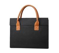 Lkvent shoulder bag Oxford Document Bag with Handle and Meeting Office School Organizer Handbag Briefcase for Carrying Paper Files briefcase(Nero,L)