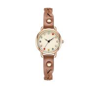 Lkvent Watches Smart Colorful Rhinestone Women's Watches Braided Strap Trendy Exquisite Compact Waterproof Bracelet Watch Digital(Brown)