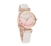 Lkvent Watches Smart Elegant Analog Quartz Women's Watch with Leather Strap Arabic Numerals Casual Wristwatch Digital(Wei)