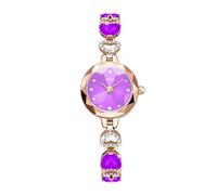 Lkvent Watches Smart Jewelry Womens Watch Bracelet with Ruby Crystal for Wife Girlfriend Mothers Idea Gift Womens Digital(Lila)