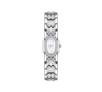 Lkvent Watches Smart Oval Quartz Watch Vintage Rhinestone Bracelet Wristwatch Exquisite Bracelet Women's Watches Digital(Silver)