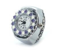 Lkvent Watches Smart Ring Watch Precise Ring Watch Jewelry Crystal Clock for Birthday Christmas Valentines Gift Digital(Lila)