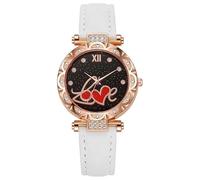 Lkvent Watches smart Watch Women's Casual Watch Leather Strap Analog Quartz Simple Wristwatch is a Light Luxury Gift for Girlfriend and Wife Digital(Wei)