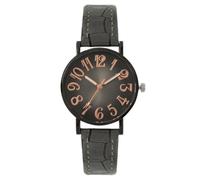 Lkvent Watches Smart Women's Leather Quartz Watch, Leather Strap, Analog Quartz Premium Fashion Wrist Watches Digital(Gray)