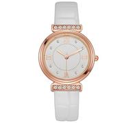 Lkvent Watches Smart Women's Leather Quartz Watch Leather Strap Analog Quartz Watches Premium Fashion Wristwatch Digital(Wei)