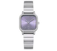 Lkvent Watches Smart Womens Watch, with Elegant Stainless Steel Strap, Fashion Analog Square Wristwatch, Birthday Gift Digital(Lila)