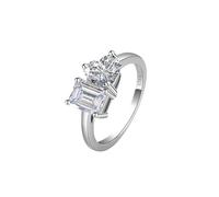 LKVGA 2CT Heart-Shaped Women's Ring Cutting Laboratory Diamond Wedding Jewelry(Radiant Cut,TOTAL 2CT_7)