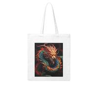 LKVNSWERT cool soccer ball Canvas Tote Bag for Women Grocery Shopping Bags Reusable Shoulder Tote Purse Handbags, Chinese Dragon, One Size
