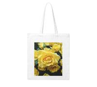 LKVNSWERT Dart board Canvas Tote Bag for Women Grocery Shopping Bags Reusable Shoulder Tote Purse Handbags, Graceful Yellow Rose Flower, One Size