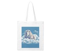 LKVNSWERT Dart board Canvas Tote Bag for Women Grocery Shopping Bags Reusable Shoulder Tote Purse Handbags, Lamb With a Lion on the Clouds, One Size