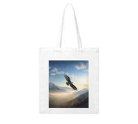 LKVNSWERT Eastern Bluebird Canvas Tote Bag for Women Grocery Shopping Bags Reusable Shoulder Tote Purse Handbags, Eagle Mountains, One Size
