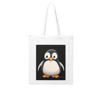 LKVNSWERT English-Bulldog Canvas Tote Bag for Women Grocery Shopping Bags Reusable Shoulder Tote Purse Handbags, Cute Penguin, One Size