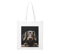 LKVNSWERT Giraffe Canvas Tote Bag for Women Grocery Shopping Bags Reusable Shoulder Tote Purse Handbags, Pad Dachshund, One Size