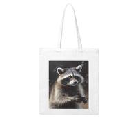 LKVNSWERT Grim-Reaper Canvas Tote Bag for Women Grocery Shopping Bags Reusable Shoulder Tote Purse Handbags, Raccoon, One Size