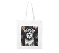 LKVNSWERT Grim-Reaper Canvas Tote Bag for Women Grocery Shopping Bags Reusable Shoulder Tote Purse Handbags, Schnauzer, One Size