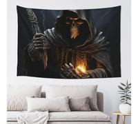 LKVNSWERT Grim-Reaper Tapestry for Bedroom Aesthetic Tapestries 60'' x 40'' Wall Art Decoration Poster Tapestry Funny Hanging Tapestries for Living Room Hippie Dorm Decor