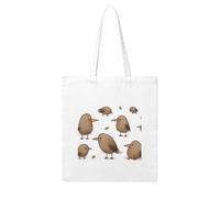 LKVNSWERT Moose Mountain Pine Tree Wilderness Canvas Tote Bag for Women Grocery Shopping Bags Reusable Shoulder Tote Purse Handbags, Kiwi Birds Cute, One Size