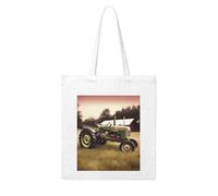 LKVNSWERT Moose Mountain Pine Tree Wilderness Canvas Tote Bag for Women Grocery Shopping Bags Reusable Shoulder Tote Purse Handbags, Old Tractor Photo Farm, One Size