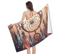 LKVNSWERT Native American Dream Catcher Bath Towel Super Soft Absorbent Bathroom Shower Towels Microfiber Beach Towels for Bathroom, Gym, Spa and Hotel Towel 32 x 52 Inch