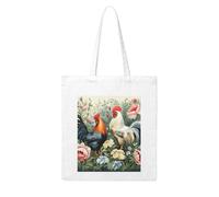 LKVNSWERT Native American Dream Catcher Canvas Tote Bag for Women Grocery Shopping Bags Reusable Shoulder Tote Purse Handbags, Rooster, One Size