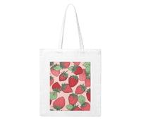 LKVNSWERT Native American Dream Catcher Canvas Tote Bag for Women Grocery Shopping Bags Reusable Shoulder Tote Purse Handbags, Strawberry Pattern, One Size