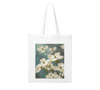 LKVNSWERT Native American Dream Catcher Canvas Tote Bag for Women Grocery Shopping Bags Reusable Shoulder Tote Purse Handbags, Spring Dogwood Blossoms, One Size