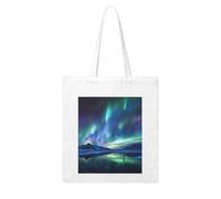 LKVNSWERT Old west guitar Canvas Tote Bag for Women Grocery Shopping Bags Reusable Shoulder Tote Purse Handbags, Northern Lights, One Size