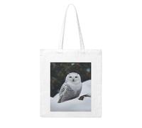 LKVNSWERT Red Pandas Canvas Tote Bag for Women Grocery Shopping Bags Reusable Shoulder Tote Purse Handbags, Snow Owl, One Size